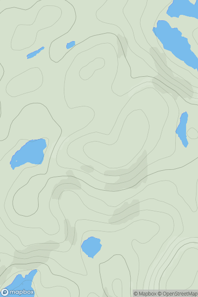 Thumbnail image for Cnoc Breac [Lochinver to Ullapool] showing contour plot for surrounding peak